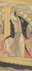 De Acteur Sawamura Sojuro 3e als een Man Staand in een Plezierboot, ca. 1790