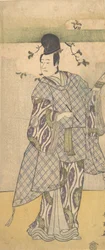 De acteur Sawamura Sojuro III als een edelman die poëzie schrijft, 1782