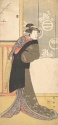 De derde Segawa Kikunojo in de rol van Maizuru, 2e maand, 1789