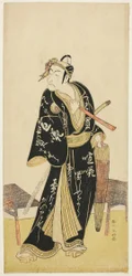 Acteur Ichikawa Danjûrô V als Sukeroku in "De zeven gedaantes van Soga" ("Nanakusa Yosooi Soga")