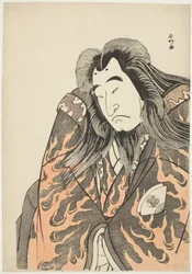 Acteur Onoe Matsusuke I als gepensioneerde keizer Sutoku