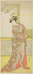 Acteur Sanogawa Ichimatsu III Mogelijk als Masago Gozen in "A Courtesan