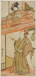 Acteurs Iwai Hanshiro IV als Okaru en Onoe Kikugoro I () als Yuranosuke