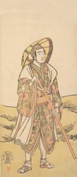 De derde Sawamura Sojuro als pelgrim naar het Kannon-heiligdom