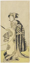 De acteur Onoe Matsusuke in een vrouwelijke rol