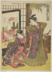 Act Twee: Het huis van Kakogawa Honzo uit het toneelstuk Chushingura (Schatkamer van loyale vazallen), c.1779-80