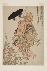 Geiko speelt Ashiya Dōman Ōuchi Kagami