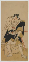 Kabuki Acteur Nakamura Sukegoro II als een Samoerai, Edo periode, late 1770s