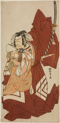 De Acteur Ichikawa Danjuro V als Hannya no Goro in het Toneelstuk Sugata no Hana Yuki no Kuronushi, Opgevoerd in het Nakamura Theater in de Elfde Maand, 1776