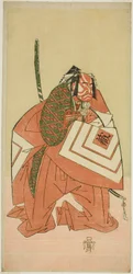 De acteur Ichikawa Danzo III als Sanada no Yoichi (?) in het stuk Sanada no Yoichi Banjaku no Iezuto (?), uitgevoerd in het Morita Theater (?) in de elfde maand, 1767 (?)
