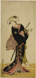 De acteur Ichikawa Danzo IV als Tonase in het stuk Kanadehon Chushingura, uitgevoerd in het Morita Theater in de derde maand, 1781