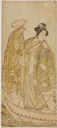 De Acteur Ichikawa Monnosuke II als Minamoto no Yorinobu in het Toneelstuk Kikujido Shuen no Iwaya, Opgevoerd in het Morita Theater in de Elfde Maand, 1775
