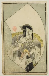 De Acteur Nakajima Kanzaemon III, uit "Een Prentenboek van Toneelwaaiers"