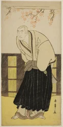 De Acteur Otani Hiroji III als de Monnik Izayoibo in het Toneelstuk Keisei Katabira ga Tsuji, Opgevoerd in het Ichimura Theater in de Zevende Maand, 1783