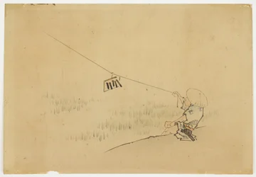 Boer vlieger met vogelklapper, ca. 1850