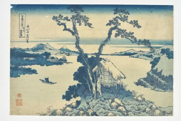 Het Suwa-meer in de provincie Shinshū uit de serie »36 gezichten op de berg Fuji«