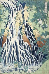 De Kirifuri-watervallen bij de berg Kurokami, provincie Shimotsuke