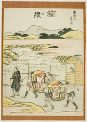Hakone, uit de serie "Drieënvijftig stations van de Tokaido (Tokaido gojusan tsugi)"