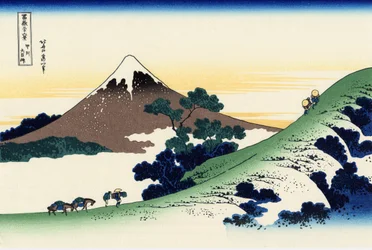 Inume-pas in de provincie Kai, c.1830 (houtsnede)
