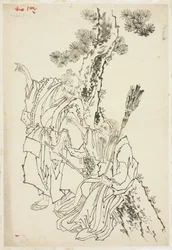 Jo en Uba; Thema van Takasago, ca. 1815-49