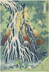 Kirifuri-watervallen bij de berg Kurokami in de provincie Shimotsuke, ca. 1833