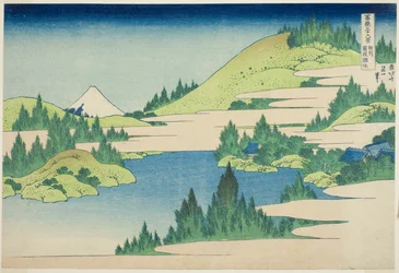 Meer Hakone in de Provincie Sagami (Soshu Hakone Kosui), uit de serie "Zesendertig Zichten op de Berg Fuji (Fugaku sanjurokkei)"