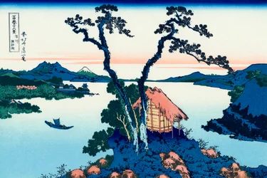 Meer Suwa in de provincie Shinano, 1830-1833