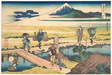 Nakahara in de provincie Sagami (Sōshū Nakahara), uit de serie „Zesendertig gezichten op de berg Fuji“ (Fugaku sanjūrokkei)