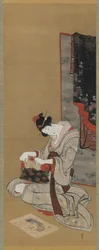 Nieuwjaarsgebruik: Make-up op de nieuwjaarsochtend, Edo-periode, ca. 1806-11