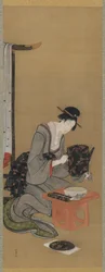 Nieuwjaarsgebruik: Wens voor een voorspellende droom voor het nieuwe jaar, Edo-periode, c.1806-11