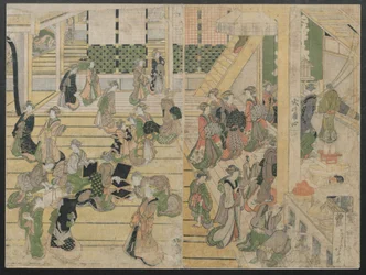 Nieuwjaarsdag bij de Ogiya Seiro, ca. 1804