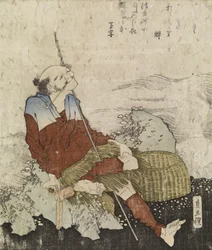 Oude visser die zijn pijp rookt, c.1835