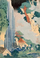 Ona-waterval op de Kisokaido, 1827