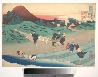 Gedicht van keizerin Jitō, uit de bundel „Honderd gedichten, uitgelegd door de kindermeid“ (Hyakunin isshu uba ga etoki)
