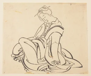 Zittende vrouw