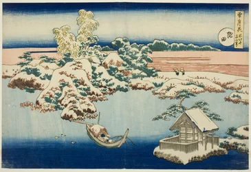 Sneeuw op de Sumida-rivier, uit de serie ‘Sneeuw, maan en bloemen’