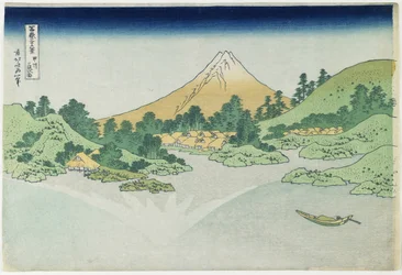 Oppervlakte van het water bij Misaka in de provincie Ko_shu_