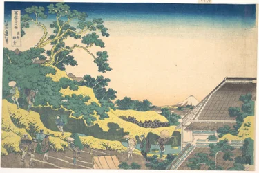 Surugadai in Edo (Tōto Sundai), uit de serie „Zesendertig gezichten op de berg Fuji“ (Fugaku sanjūrokkei)
