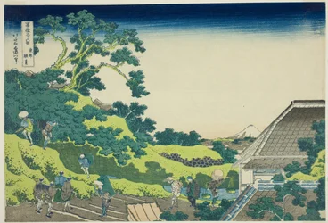 Surugadai in Edo (Toto surugadai), uit de serie "Zesendertig gezichten op de berg Fuji (Fugaku sanjurokkei)"