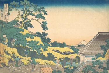 Surugadai in Edo, uit de serie Zesendertig gezichten op de berg Fuji