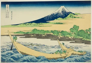 Tagonoura Baai bij Ejiri aan de Tokaido, uit de serie Zesendertig Zichten op de Fuji