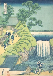 De watervallen bij Aoigaoka in de oostelijke hoofdstad Toto Aoigaoka no taki, uit de serie Een rondleiding door...
