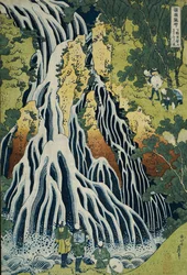 De Kirifuri-waterval bij Mt. Kurokami in de provincie Shimotsuke, uit de serie "Een reis naar de watervallen van alle provincies"