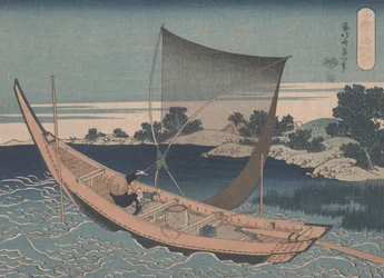 De Tone-rivier in de provincie Shimosa