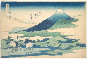 Het landhuis Umezawa in de provincie Sagami (Sōshū Umezawa zai), uit de serie „Zesendertig gezichten op de berg Fuji“ (Fugaku sanjūrokkei)