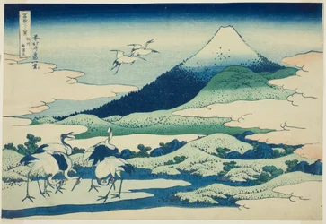Umezawa-moeras in de provincie Sagami, uit de serie "Zesendertig gezichten op de berg Fuji"