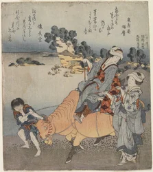 Uitzicht vanaf Shichiri-ga-hama, 1820-1834