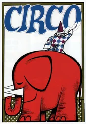Poster die een Circus Adverteert