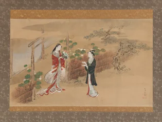 Avondgezichten Yugao hoofdstuk uit Het Verhaal van Genji Genji monogatari, 18e eeuw