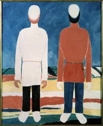 Twee mannelijke figuren